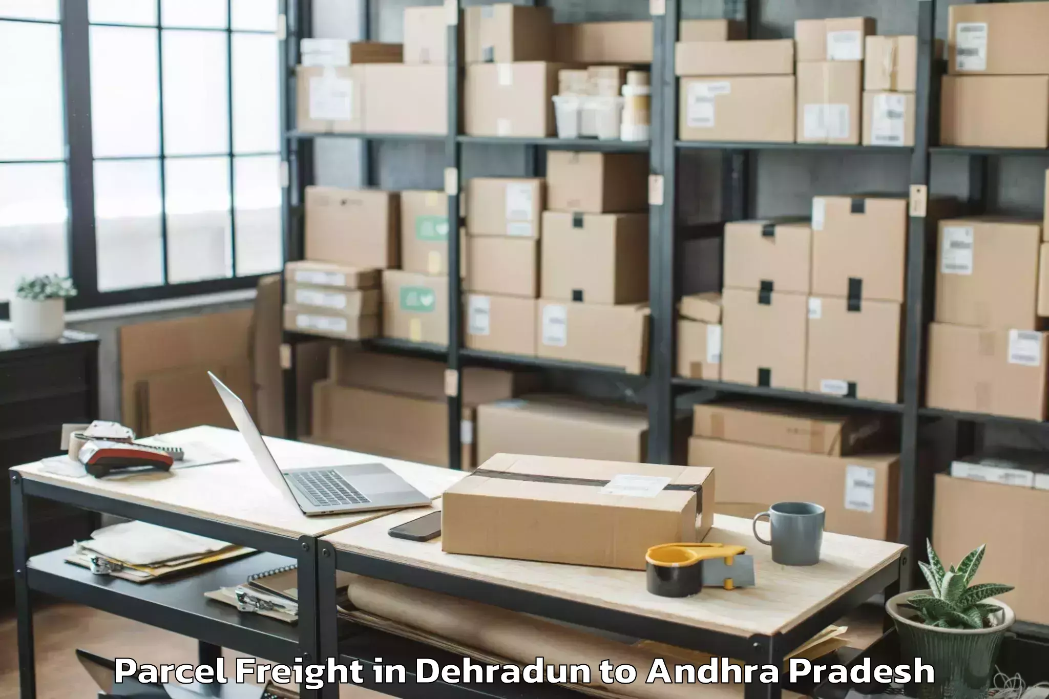 Leading Dehradun to Avanigadda Parcel Freight Provider